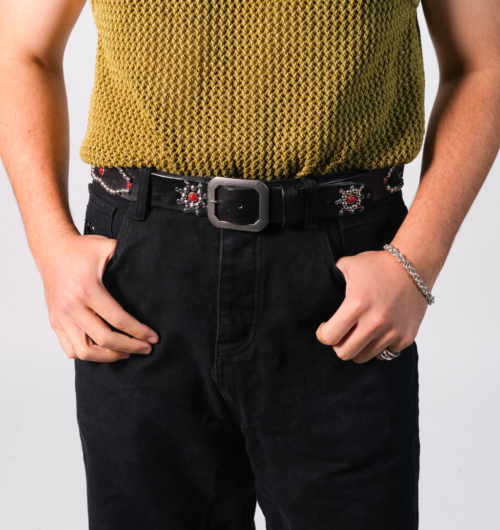 Handmade Studded Biker Belt
