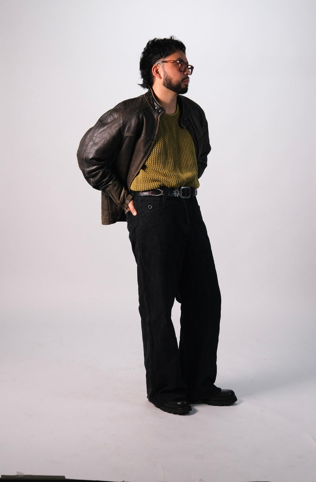 90s GAP Faded Leather Jacket