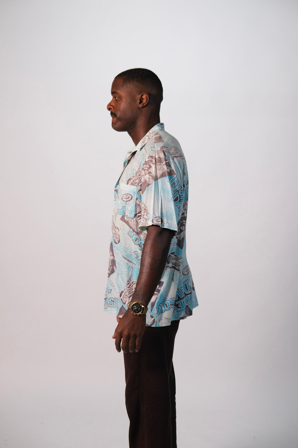 80s Handmade Harley Davidson Button Up