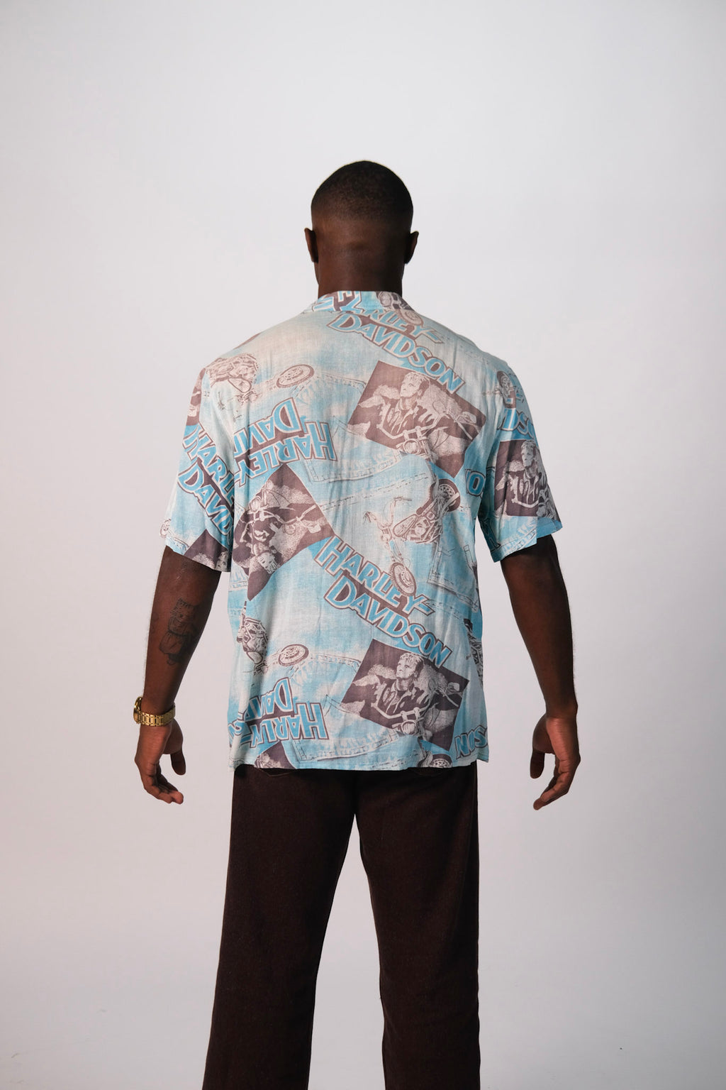 80s Handmade Harley Davidson Button Up