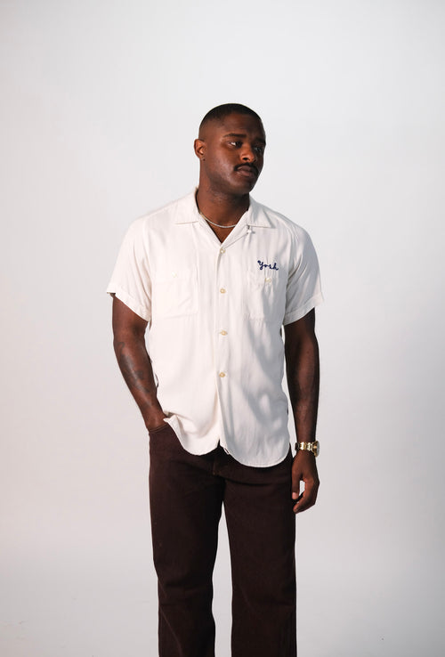 50s Capitol Mortuary Chainstitch Button Up