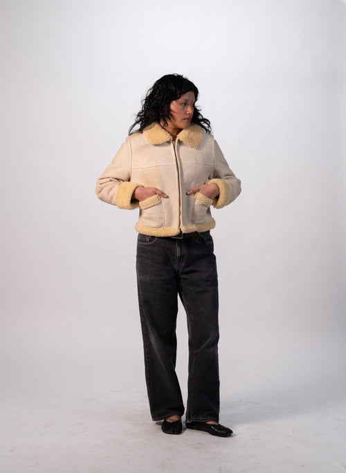 1970's Cropped Shearling Jacket