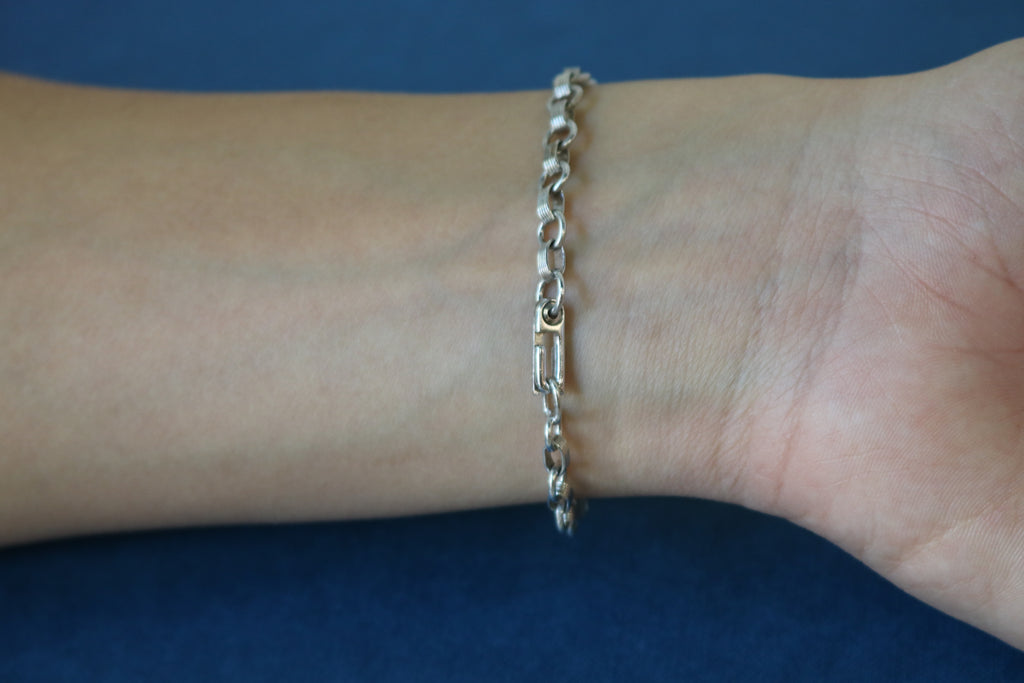 Vintage Fancy Link Sterling Silver Bracelet
