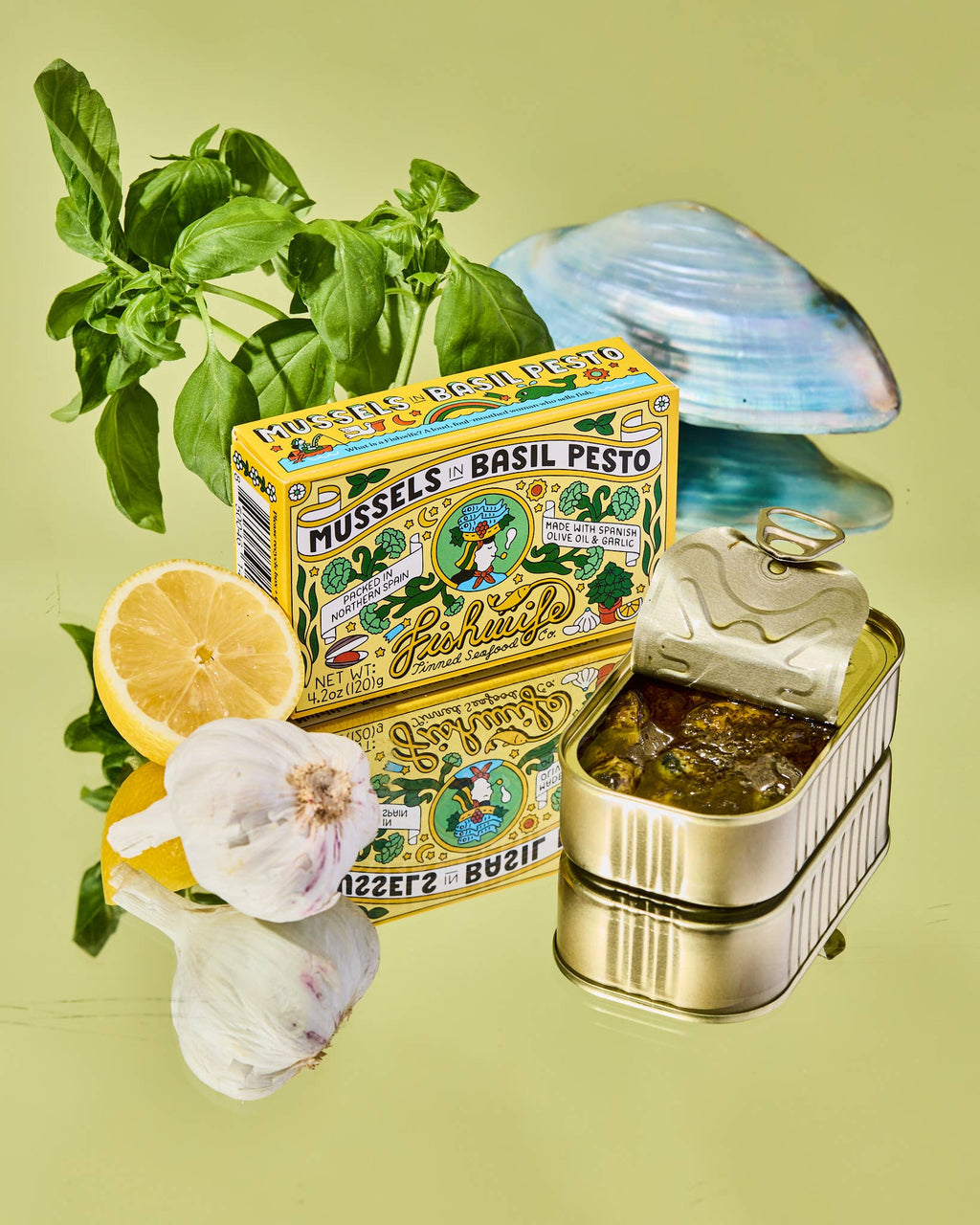 Mussels in Basil Pesto