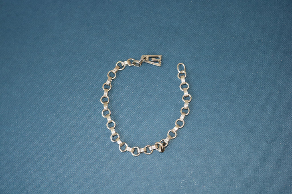 Vintage Fancy Link Sterling Silver Bracelet
