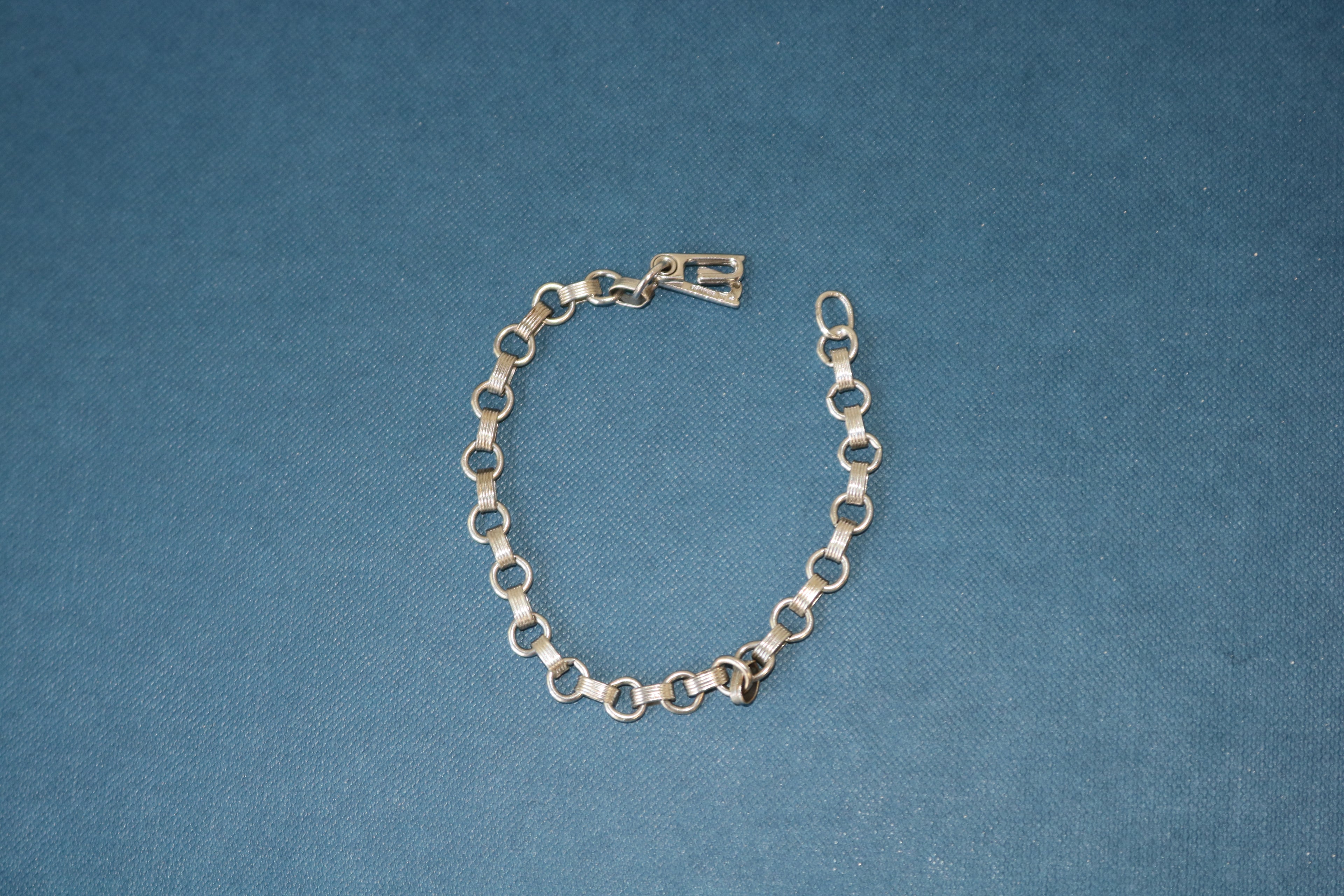 Vintage Fancy Link Sterling Silver Bracelet