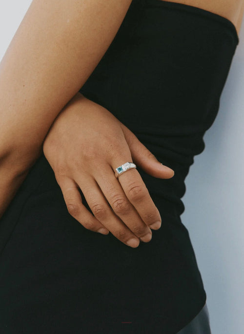 Bryce Ring in Blue and Sterling Silver