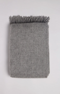 Gotland Wool Throw Blanket in Light Grey