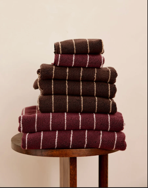 Hommey Pinstripe Hand Towel Pair