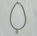 Pearl Drop Necklace Onyx