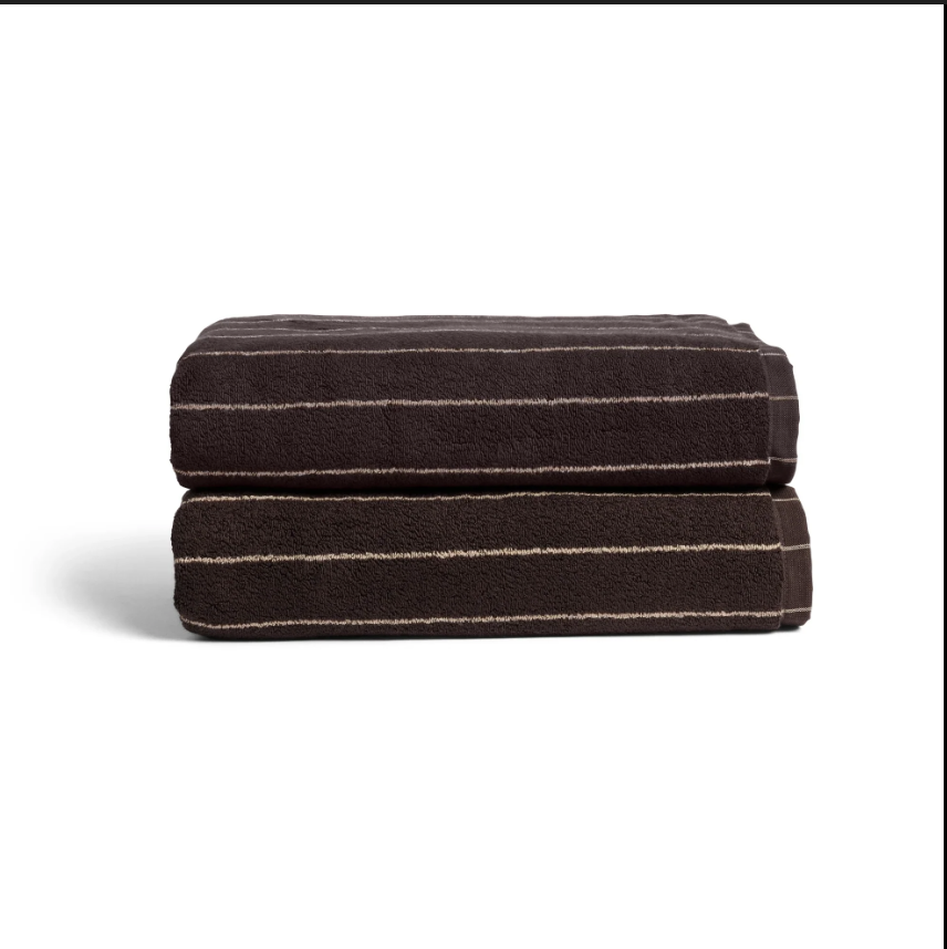 Hommey Pinstripe Bath Towel Pair